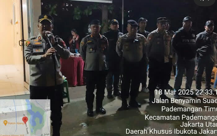 Kapolsek Pademangan Kompol Immanuel Sinaga, SH.SIK.MH.Dan Jajaran Siap Amankan Wilayah Di Bulan Ramadhan 1446H-2025M